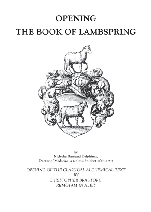 Opening the Book of Lambspring by Christopher Bradford
