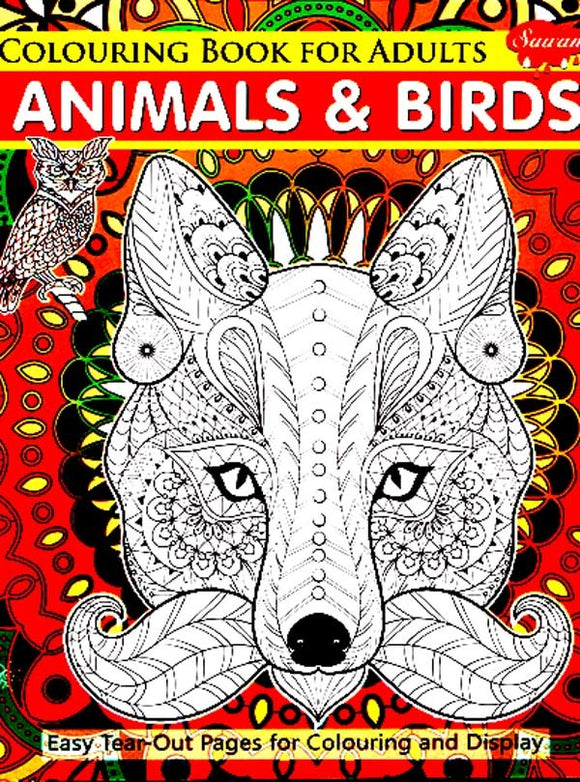 Colouring Book For Adults: Animals & Birds (A Pictorial Book)