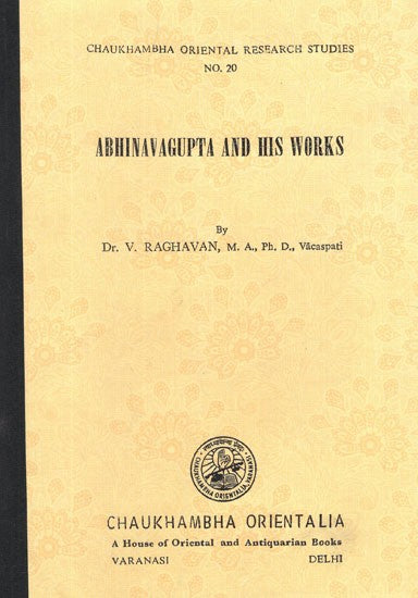 Abhinavagupta and His Works- Photo Copy (An Old Book)