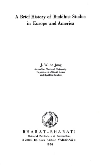 A Brief History of Buddhist Studies in Europe and America (An Old and Rare Book)