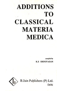 Additions to Classical Materia Medica (An Old and Rare Book)