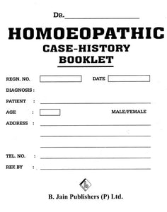 Homoeopathic Case-History Booklet