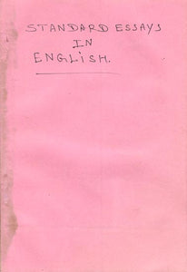 Standard Essays in English (Old and Rare Book)