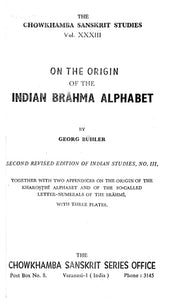 On the Origin of the Indian Brahma Alphabet (Old and Rare Book)