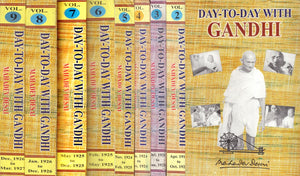 Day-To-Day With Gandhi: Secretary's Diary-Set of 9 Volumes (An Old and Rare Book)