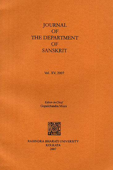 Journal of The Department of Sanskrit- Volume 15, 2007