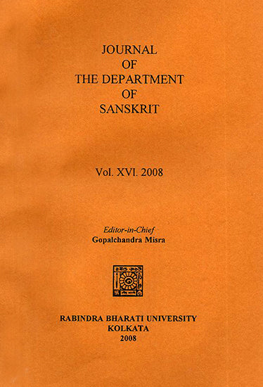 Journal of The Department of Sanskrit- Volume 16, 2008