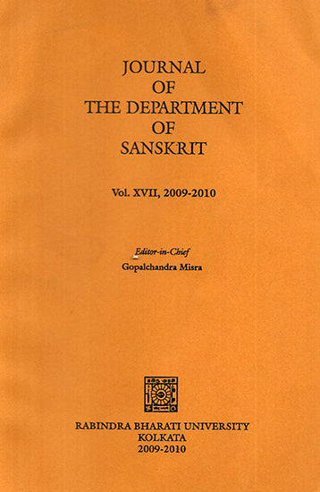 Journal of The Department of Sanskrit- Volume 17, 2009-10