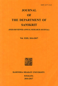 Journal of The Deparment of Sanskrit- Volume 22, 2016-17