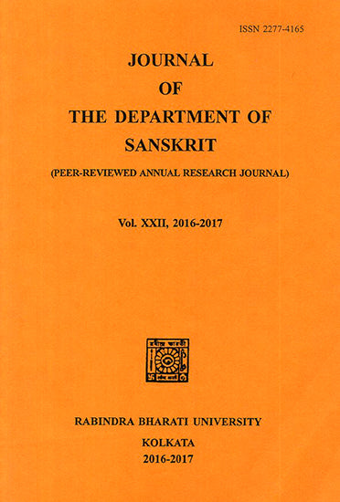 Journal of The Deparment of Sanskrit- Volume 22, 2016-17