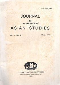 Journal of The Institute of Asian Studies- Vol. V, No. 2- March 1988 (An Old and Rare Book)