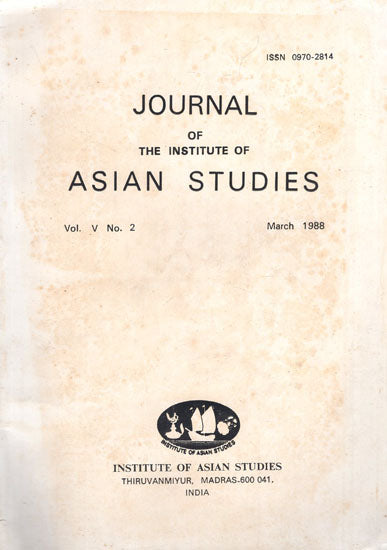 Journal of The Institute of Asian Studies- Vol. V, No. 2- March 1988 (An Old and Rare Book)