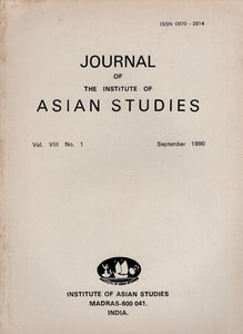 Journal of The Institute of Asian Studies- Vol. VIII, No. 1- September 1990 (An Old and Rare Book)