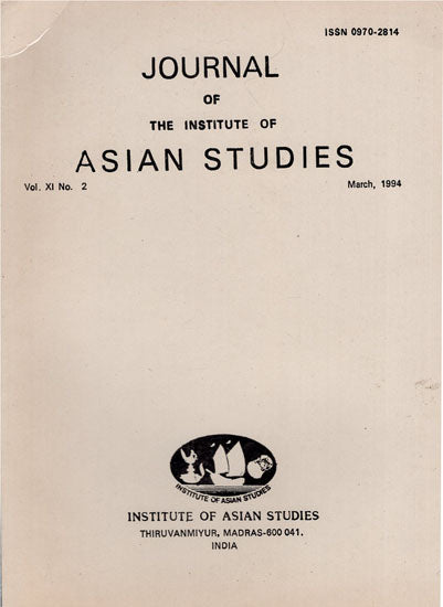 Journal of The Institute of Asian Studies- Vol. XI, No. 2- March 1994 (An Old and Rare Book)