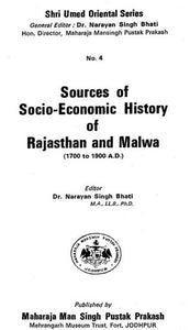 Sources of Socio-Economic History of Rajasthan and Malwa (An Old Book)