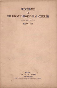 Proceedings of The Indian Philosophical Congress 44th Session Poona- 1970 (An Old and Rare Book)