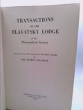 TRANSACTIONS OF THE BLAVATSKY LODGE  OF THE  THEOSOPHICAL SOCIETY, Occult,Esoteric,Metaphysical,Masonic