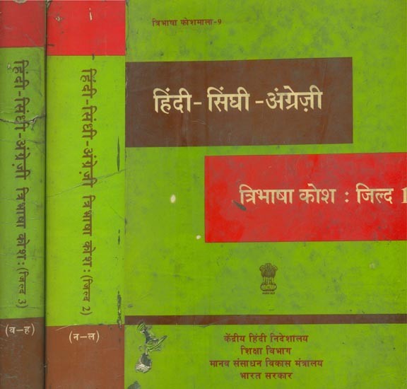 हिंदी-सिंधी अंग्रेज़ी: त्रिभाषा कोश- Hindi-Sindhi English: Trilingual Dictionary (An Old and Rare Book in Set of 3 Volumes)