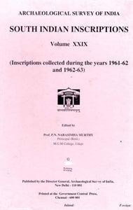 South Indian Inscriptions- Inscriptions Collected During the Years 1961-62 and 1962-63)