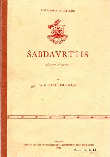 Sabdavrttis: Powers of Words (An Old and Rare Book)