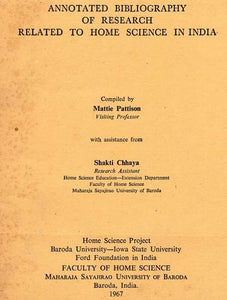 Annotated Bibliography of Research Related To Home Science in India (An Old & Rare Book)