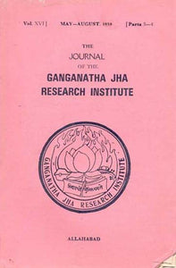 The Journal of the Ganganatha Jha Research Institute: May-August, 1959, Parts 3-4 (An Old and Rare Book)