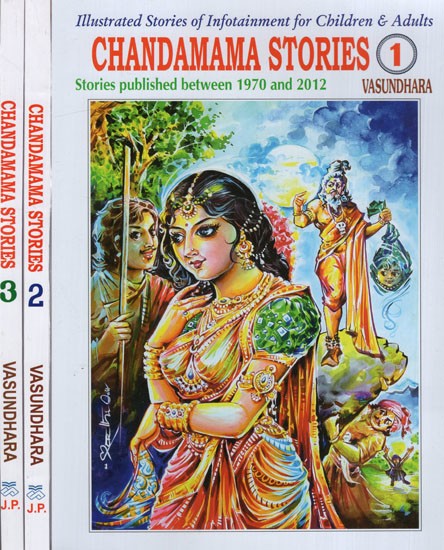 Chandamama Stories- Illustrated Stories of Infotainment for Children & Adults (Set of 3 Volumes)