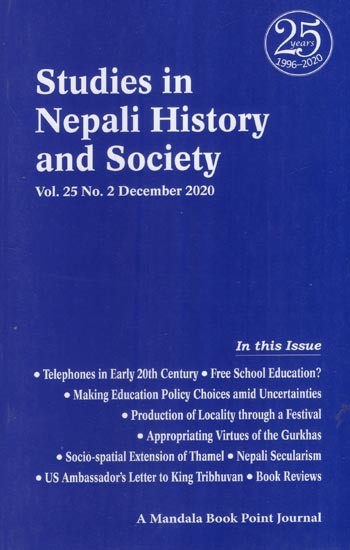 Studies in Nepali History and Society Vol. 25 No. 2 December 2020