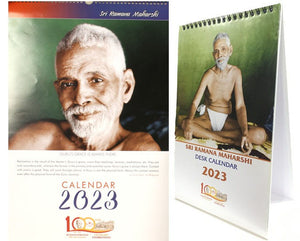 Set of Two Calendars From Sri Ramana Maharshi (Wall Calender | Desk Calender)