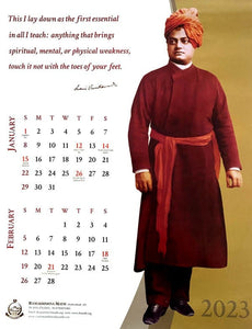 Swami Vivekananda Wall Calendar- 2023 (In English)