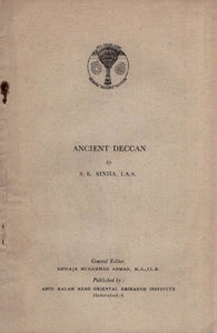 Ancient Deccan by S. K. Sinha (An Old and Rare Book)